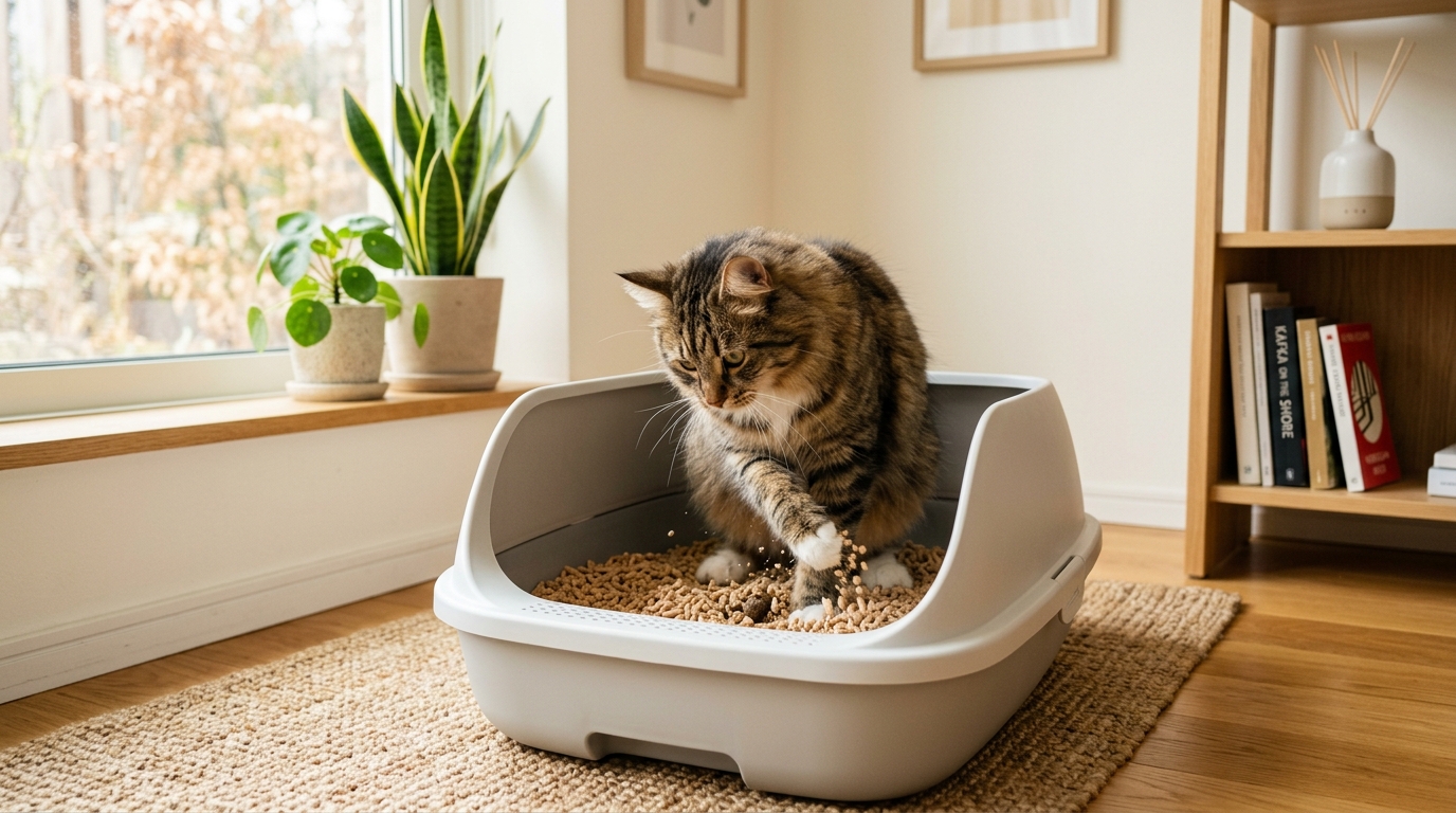 猫が自分のウンチに砂をかけない理由と対策 - 2