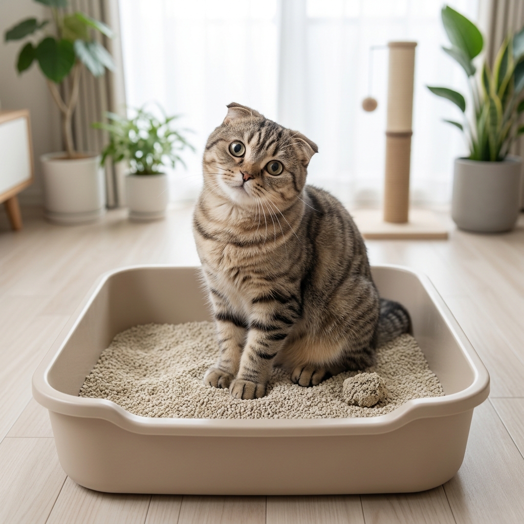 猫が自分のウンチに砂をかけない理由と対策 アイキャッチ