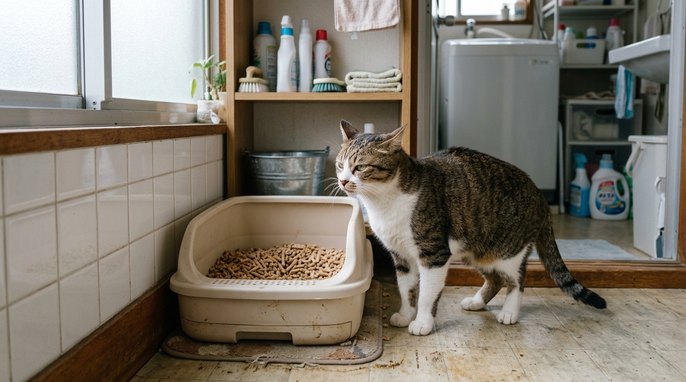 猫砂 かき トイレ以外 - 2