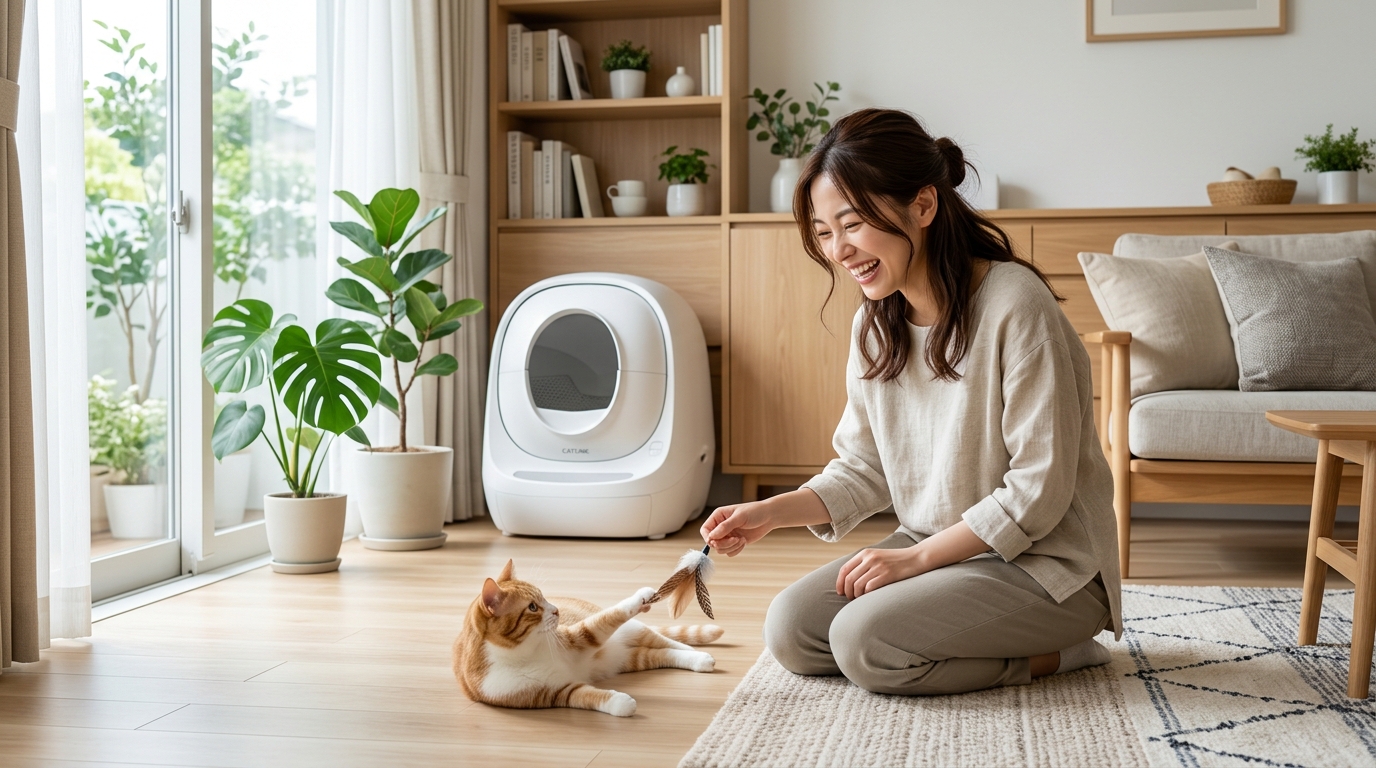 「もっと早く買えばよかった…」自動猫トイレ導入で変わった私の生活 - 2