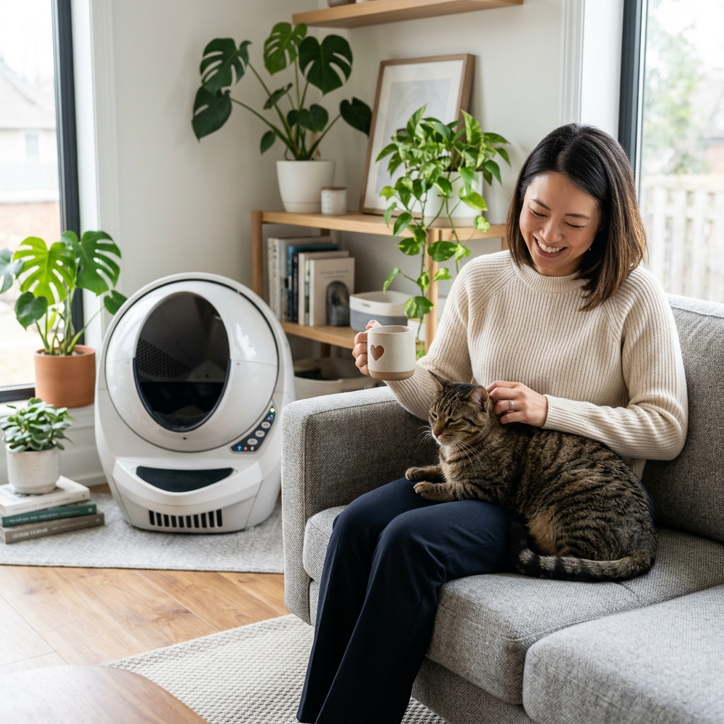 「もっと早く買えばよかった…」自動猫トイレ導入で変わった私の生活 アイキャッチ