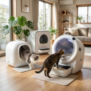 多頭飼い必見！大型で使いやすい自動猫トイレおすすめ3選 アイキャッチ