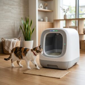 自動猫トイレを猫が怖がる時の対処法！慣れさせるためのステップ アイキャッチ