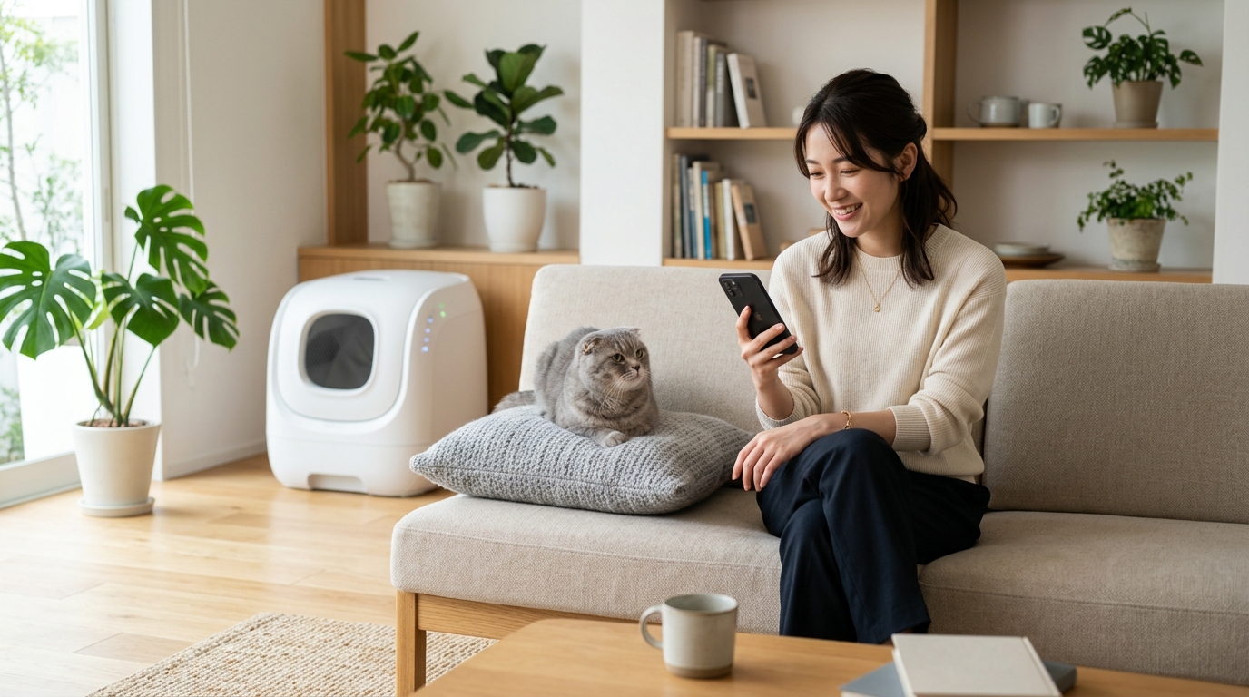 スマホアプリ連携で超便利!Wi-Fi対応の自動猫トイレ比較 - 1