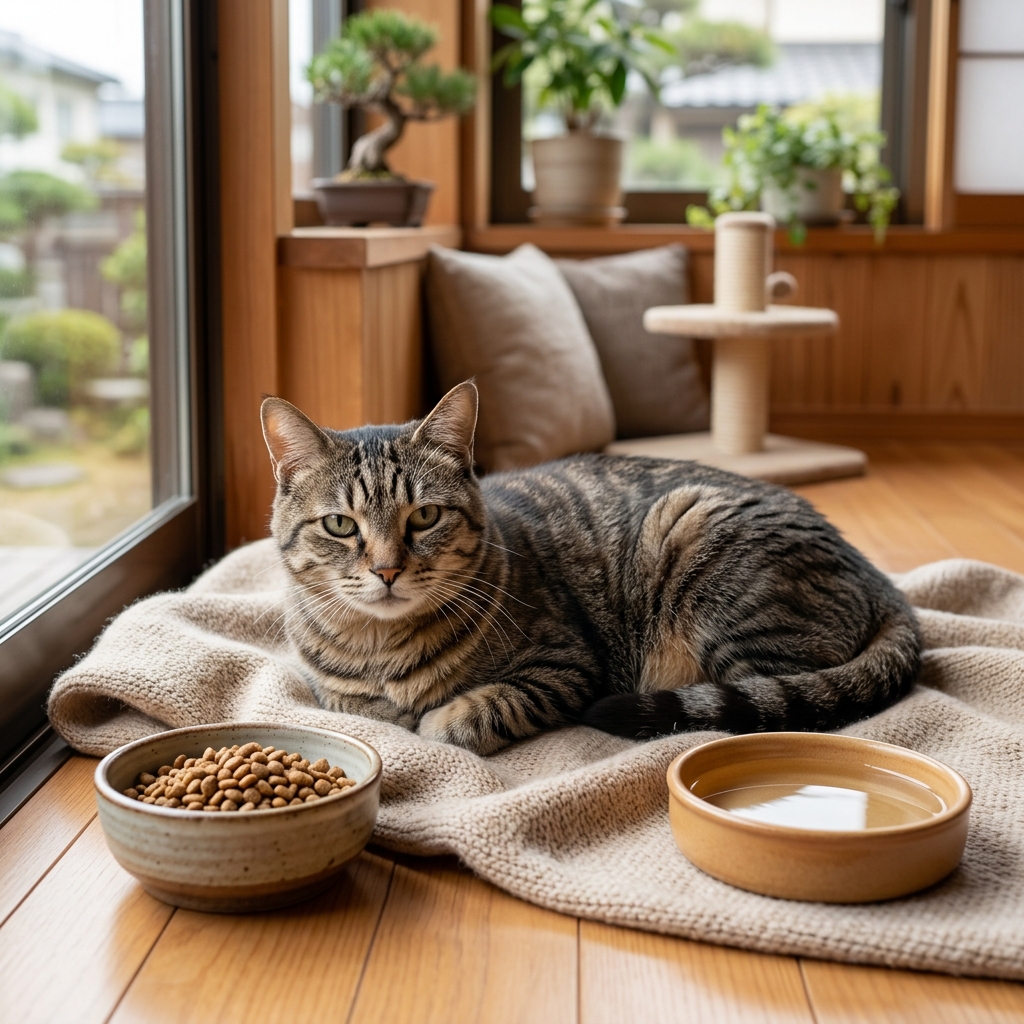 シニア猫（老猫）のサインとは？年齢に合わせた環境と食事の変え方 アイキャッチ