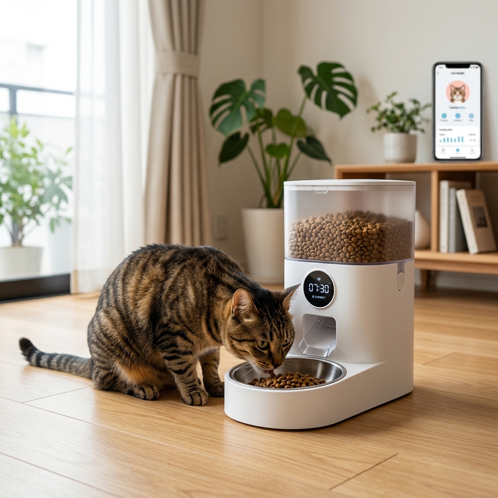 自動給餌器おすすめ5選！猫の健康管理に役立つスマート機能とは？ アイキャッチ