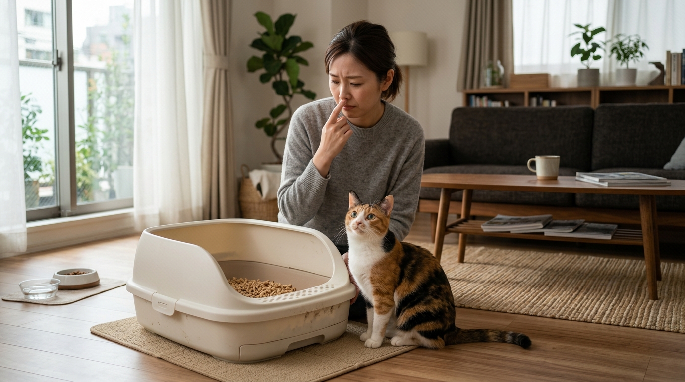 猫のシステムトイレが臭い原因は?正しい掃除方法と消臭のコツ - 1