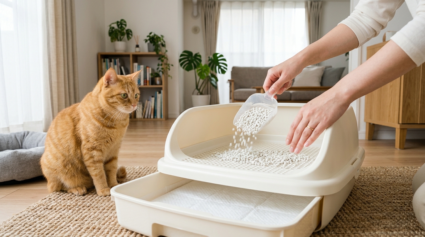 猫のシステムトイレが臭い原因は?正しい掃除方法と消臭のコツ - 3