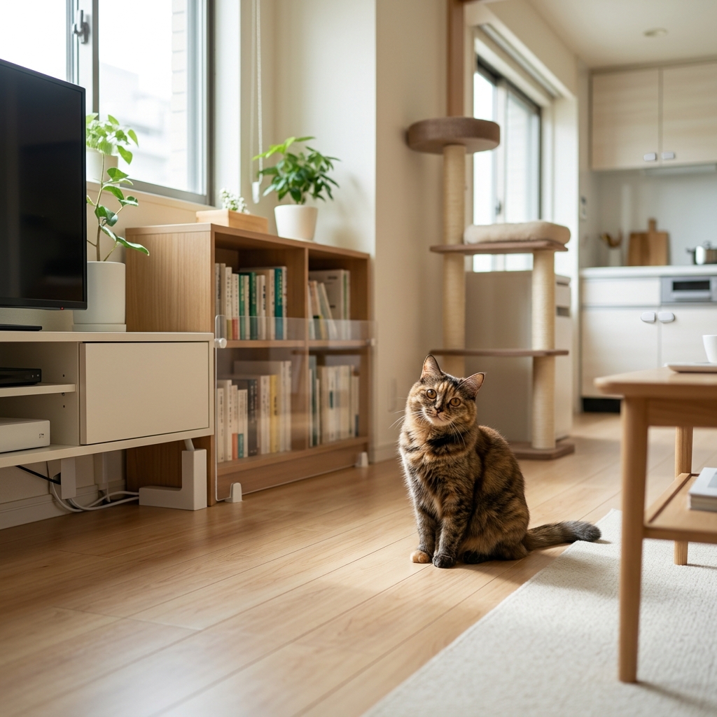 愛猫の留守番中のイタズラ対策!部屋の安全対策完全ガイド アイキャッチ