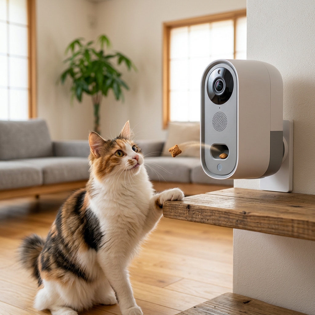 おやつが飛び出すペットカメラ！？猫が喜ぶおすすめモデル3選 アイキャッチ
