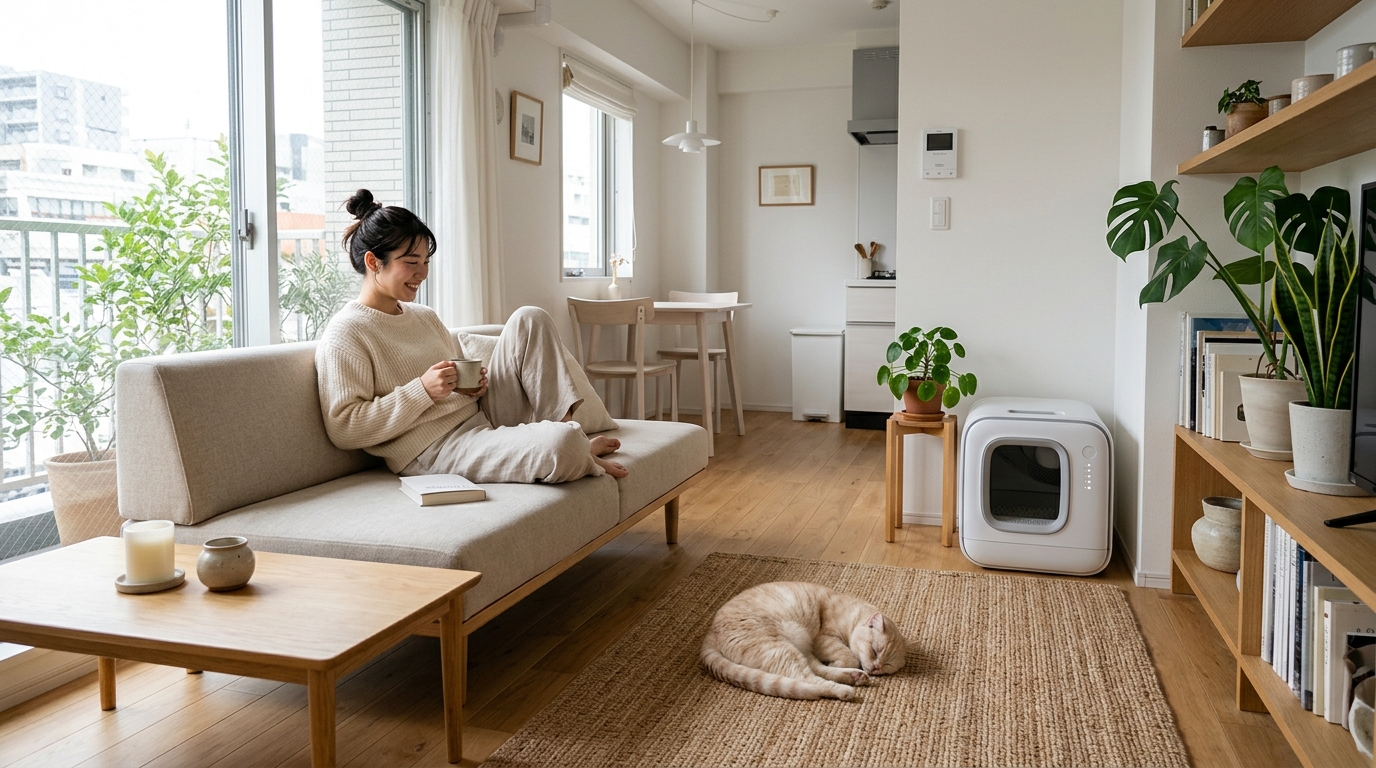 一人暮らしに最適な自動猫トイレは?コンパクトで省スペースなモデル特集 - 1