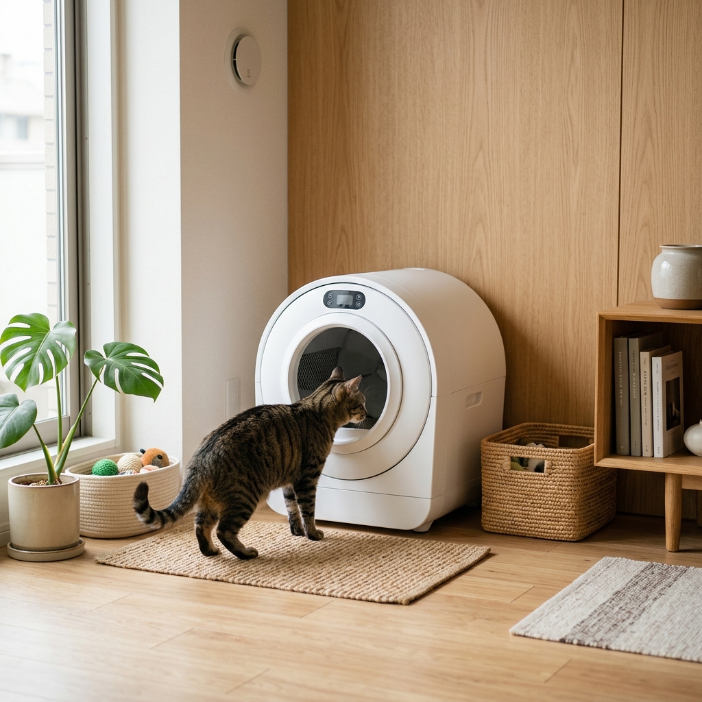一人暮らしに最適な自動猫トイレは?コンパクトで省スペースなモデル特集 アイキャッチ