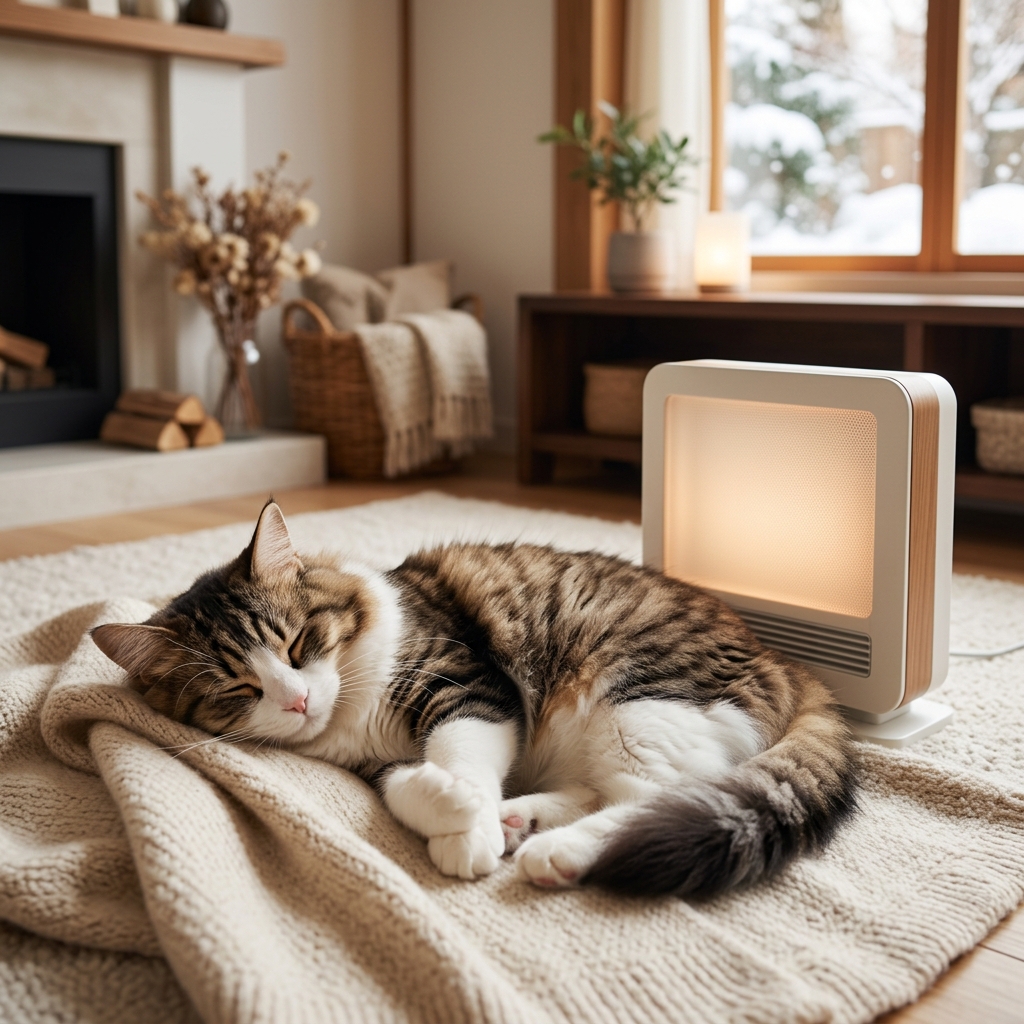 冬の猫の寒さ対策！安全な暖房器具の選び方とおすすめグッズ アイキャッチ