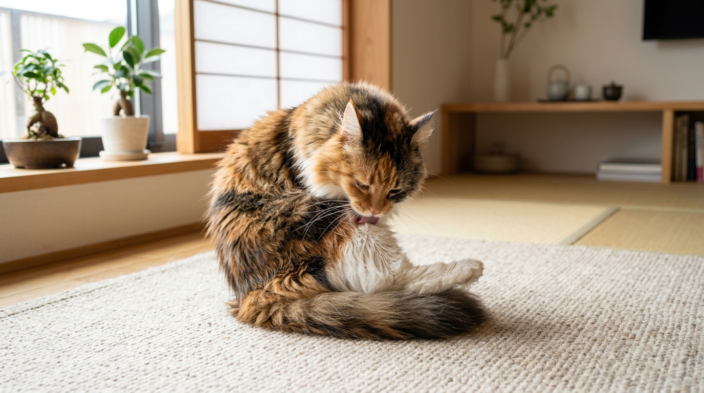 猫の毛球症（ヘアボール）予防！ブラッシングと食事での対策 - 1