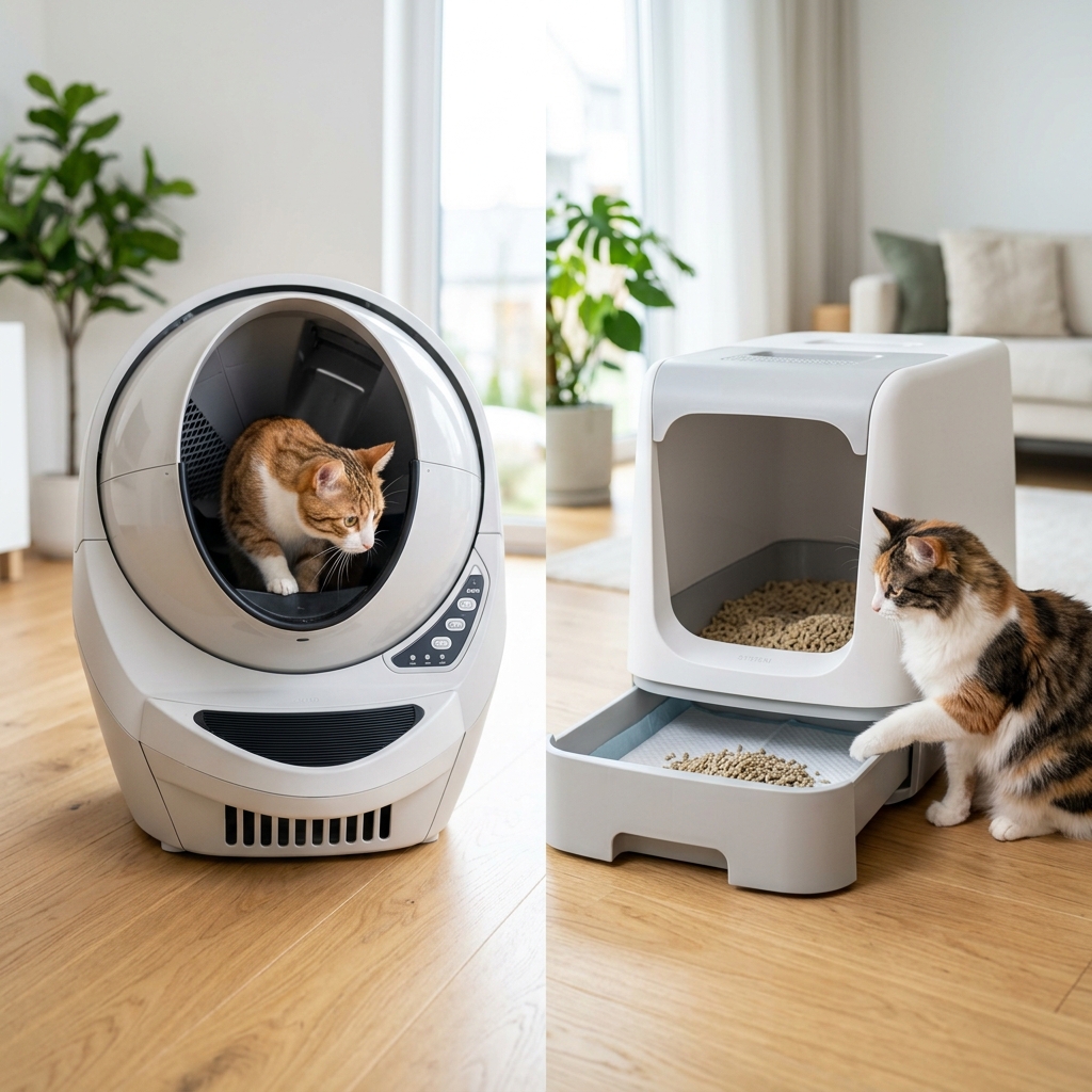 自動猫トイレとシステムトイレの違い！どっちがあなたと猫に合っている？ アイキャッチ