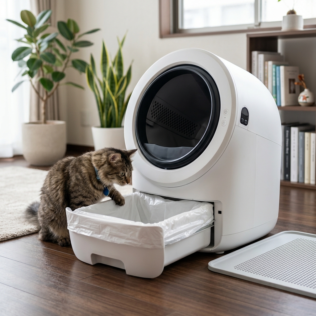 猫 自動トイレ ゴミ袋 代用 アイキャッチ