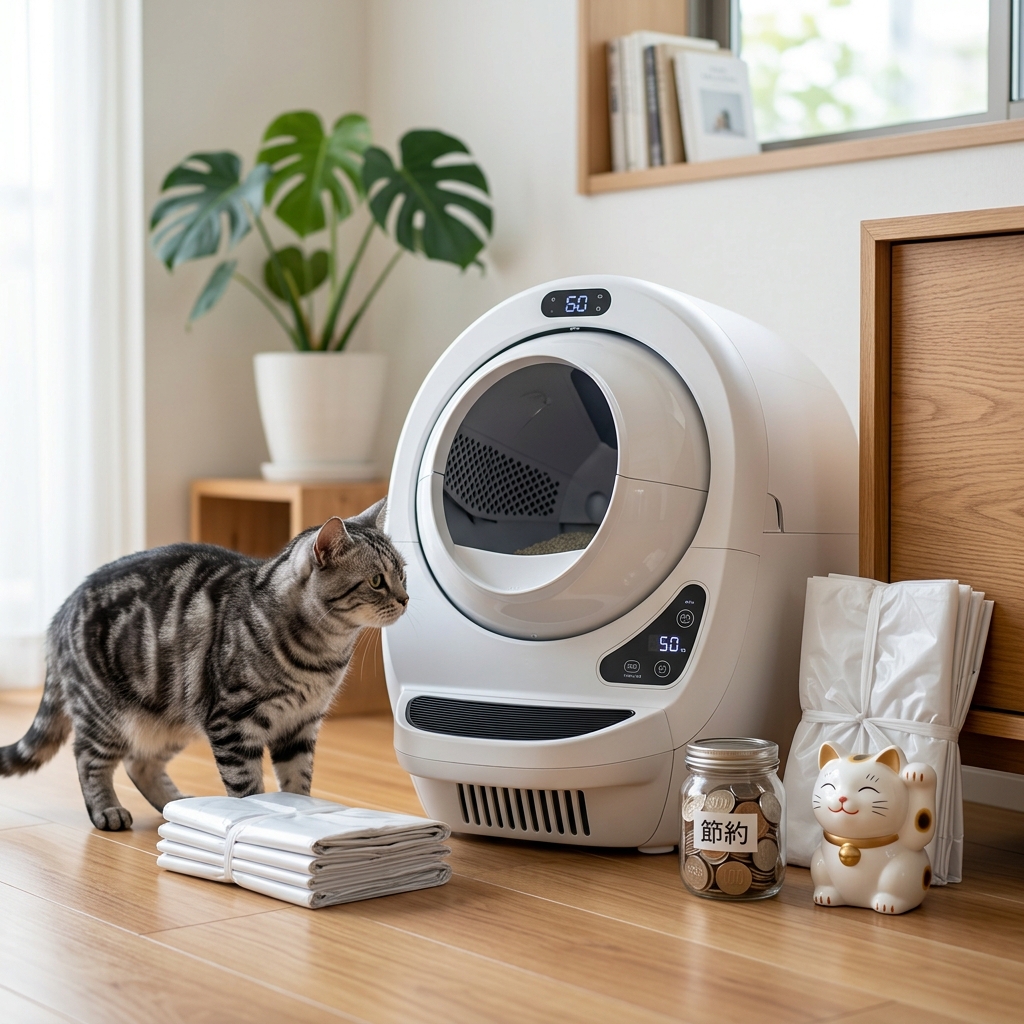 猫 自動 トイレ 袋 代用 アイキャッチ